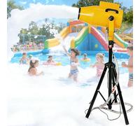 Máquina automática de pulverización de espuma, fabricante de espuma de chorro de escenario de 1000 W para una distancia de 6 a 10 m/área de 80㎡, para eventos grandes, fiestas infantiles yellow