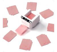 Máquina automática de repartidor de Cartas, barajador y dispensador de Cartas de póquer Giratorio de 360° con Pantalla LED, portátil con batería para 2-8 Jugadores - Blackjack, Texas Hold'em