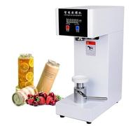 Máquina automática de sellado de latas, máquina selladora eléctrica de vasos de 180 W con mostrador y pantalla LCD, 5,5 cm de diámetro y 14-21 cm de altura, máquina tapadora de cierre de sellado de