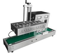 Máquina automática de sellado de papel de aluminio por inducción electromagnética, sellador horizontal de tapas de botella con panel digital para 50-120 mm