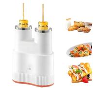 Máquina automática de tortillas, máquina de rollo de huevos de doble tubo, olla de huevos de cocción rápida para salchichas de desayuno y panecillos de perritos calientes, antiadherente, tiempo de