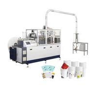 Máquina automática de vasos de papel, equipo de formación, bebidas | Para vasos de bebidas de papel, cafeterías, cafeterías, servicio de comida para llevar y producción comercial