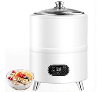 Máquina automática de yogur, máquina de helado multifunción con calentamiento de temperatura constante de 360°, fermentación inteligente, interfaz visual, máquina eléctrica de yogur para vinagre de