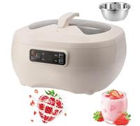 Máquina automática de yogurt - Máquina de fermentación inteligente con forro de acero inoxidable y pantalla LCD, control de temperatura y tiempo ajustable para yogur casero
