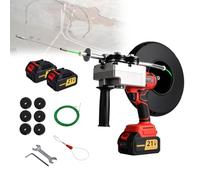 Máquina Automática Inalámbrica Para Tender Cables 2.0AhBattery×2-20M | Tirador De Cables Eléctrico, Fuerza De Tracción De 65kg, 40M/Min, Carrete Antienredos, Para Equipos De Construcción