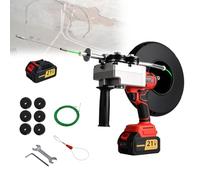 Máquina Automática Inalámbrica Para Tender Cables 4.0AhBattery×1-20M | Tirador De Cables Eléctrico, Fuerza De Tracción De 65kg, 40M/Min, Carrete Antienredos, Para Equipos De Construcción