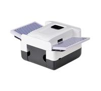 MÁQUINA AUTOMÁTICA Papel de Papel - Terraza eléctrica de 12 cm | Mezclador Recargable de Cartas de Juego Tranquilo - USB Alimentado para Noches de Juegos Familiares, , torneos de ,