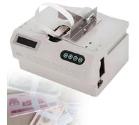 Máquina automática para agrupar Billetes, encuadernadora rápida de Efectivo, pequeña máquina flejadora de Papel con función de conteo, con 20 Rollos de Cinta de Papel para Atar Billetes.