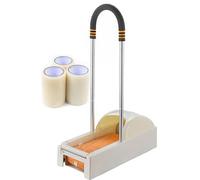 MáQuina AutomáTica para Fabricar Film para Calzado, Dispensador de Cubrezapatos Desechables con 3 Rollos de Recambio de Film para Envolver Calzado(2-white)