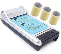 MáQuina AutomáTica para Fabricar Film para Calzado, Dispensador de Cubrezapatos Desechables con 3 Rollos de Recambio de Film para Envolver Calzado(4-silver)