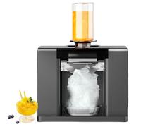 Máquina Automática para Fabricar Hielo En Forma De Copo De Nieve, Máquina para Hacer Hielo Raspado, Cubo De Hielo De 750 Ml, Bandeja Receptora Independiente Y Panel Inteligente. Black
