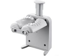 Máquina automática para hacer albóndigas para raviolis y pierogi, herramienta de prensa de plástico ABS con cuchara y cepillo, formación rápida de 4 pasos, color gris, 12 x 9,5 x 16 cm