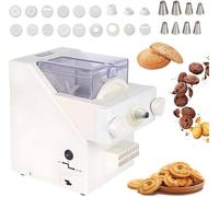 Máquina automática para hacer galletas - Máquina eléctrica de galletas de 180 W con 8 boquillas y 6 moldes de galletas para repostería casera y tiendas de postres