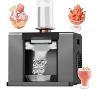 Máquina automática para hacer hielo con copos de nieve - Afeitadora eléctrica de cono de nieve y batido, 60Kg/día, afeitadora refrigerada por aire para camiones de comida, restaurantes, tien