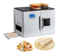 Máquina automática para hacer roti chapati, tortillas, panqueques y pan pita, prensa para tortillas, 8 piezas por vez, con pantalla táctil inteligente.