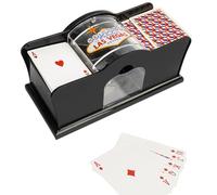 Máquina barajadora Manual, barajadora Manual de Cartas,Máquina de mesas de | Mezclador de Cartas para Blackjack Poker 2 Barajas de Gratis Mezclador de fácil de Usar Manivela