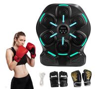 Maquina Boxeo Musical Pared con Bluetooth, máquina de Musical, Music Boxing Machine, 8 Puntos de golpeo Suaves, 9 Modos de Entrenamiento, con 2 Guantes, para Fitness en casa