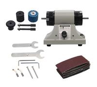 Máquina bruñidora de cuero, pulidora eléctrica de cuero, amoladora de 350 W, pulidora profesional de 0 a 8000 RPM