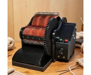 Máquina Cardadora de Lana: Elimina Impurezas de las Fibras, Rueda Mezcladora de Colores y Lanas; Incluye Cepillo y Punzón, Pedal de Pie, para Cardar Fibras de Lana y Realizar Proyectos de Fieltro