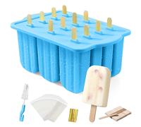 Máquina casera para hacer paletas de hielo, silicona de grado alimenticio, sin BPA, diseño de vástago hueco que garantiza la elaboración de p