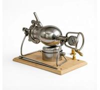 Máquina china para hacer palomitas de maíz, cañón de palomitas de alta presión de acero inoxidable 304, máquina manual con manivela y válvula de seguridad para disfrutar de una noche(300ml)