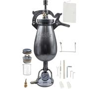 Máquina china para hacer palomitas de maíz, cañón de palomitas de alta presión de acero inoxidable 304, máquina manual con manivela y válvula de seguridad para disfrutar de una noche(1000ml)