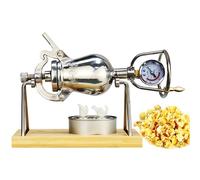 Máquina china para hacer palomitas de maíz, máquina de palomitas de maíz vintage de acero inoxidable 304 manual para maíz, arroz, soja, frijol rojo, 520 ml