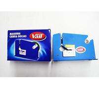 Maquina cierra bolsas metalica, para cinta de 12mm. 3 precintos incluidos