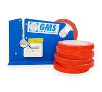 Máquina Cierra Bolsas Profesional con 6 Rollos de Cinta PVC - Alta Adhesión, Durabilidad y Resistencia para Uso Comercial y Doméstico (Máquina + 6 Rollos Rojos + 100 bolsas 8x17cm)