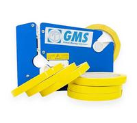 Máquina Cierra Bolsas Profesional con 6 Rollos de Cinta PVC - Alta Adhesión, Durabilidad y Resistencia para Uso Comercial y Doméstico (Máquina + 6 Rollos Amarillos + 100 bolsas 8x17cm)