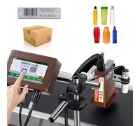 Máquina codificadora automática de inyección de tinta con pantalla táctil, impresora de grado industrial para texto, números, gráficos, logotipos, códigos de barras, códigos QR y codificación de fecha