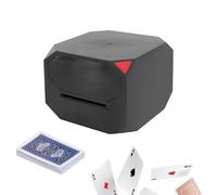 Máquina Combinada Automática de Barajar y Repartir Cartas, Dispensador de Cartas Recargable con Función de Reparto, Soporta Rotación de 180°/360° para 8 Jugadores, Barajadora para Póker(Black)