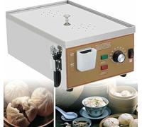Máquina comercial de bollos al vapor, vaporizador de alimentos de 2 agujeros con puerto de nivel de agua y ventilación de vapor para uso en el hogar, bufé y restaurante