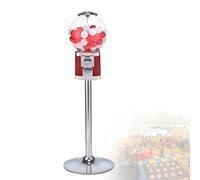 Máquina comercial de chicles con soporte de metal, incluye 200 cápsulas de juguete, ideal para uso comercial o doméstico