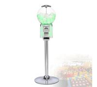 Máquina comercial de chicles con soporte de metal, incluye 200 cápsulas de juguete, ideal para uso comercial o doméstico