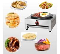 Máquina comercial de crepes y panqueques con temperatura ajustable, superficie antiadherente para negocios, eventos y comidas rápidas