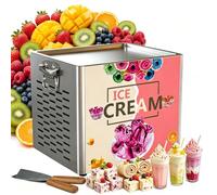 Máquina comercial de helados fritos, acero inoxidable, enfriamiento rápido en 58 s, for tiendas, cafeterías, restaurantes y uso doméstico