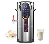 Máquina comercial de leche de soja,Gran fabricante de leche de soja de acero inoxidable con filtro extraíble,Refinador con temporizador de separación de escoria,para tiendas de restaurantes de co 11L