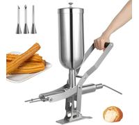 Máquina Comercial, extrusora de Masa de Acero Inoxidable de 5 litros, Adecuada para restaurantes y panaderías, máquina Manual elaboración de Donuts y Pasteles.