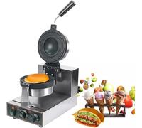 Máquina comercial for hacer hamburguesas helados wafles paninis eléctricos antiadherentes prensa for hamburguesas temperatura ajustable de 50a300 °C sartén antiadherente(Single-ended)