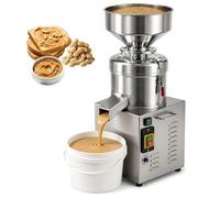 Máquina comercial for hacer mantequilla de maní, trituradora eléctrica de pasta sésamo de 2,5 kw, máquina for hacer mantequilla de nueces,molino de lechada mantequilla maní Tahini acero inoxidable