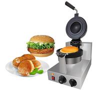 Máquina comercial para hacer hamburguesas y helados: calentamiento por ambos lados, ajustable de 50 a 300 °C para un servicio rápido en restaurantes y cocinas industriales.