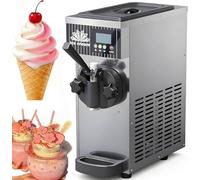 Máquina comercial para hacer helados, 450 W, de un solo sabor, máquina de helado de 3,5 l, máquina de helado con panel LCD, limpieza automática, limpieza automática, 80-100 p/h, para restaurante