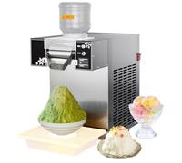 Máquina comercial para hacer hielo raspado de 220 V, de acero inoxidable, con velocidad de rodillo ajustable, enfriamiento rápido, para uso comercial, funcionamiento silencioso, hasta 60 kg de produ