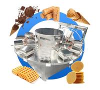 Máquina comercial para hacer rollos de huevos con alimentación automática y rollo - placas de calefacción antiadherentes, patrones personalizados/tamaño - hace rollos uniformes crujientes, pasteles