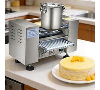 Máquina comercial para tartas de crepé, grosor ajustable (0,4-1,2 mm), superficie antiadherente, control de temperatura (150-200 ℃), 3 tamaños (6/8/10 pulgadas) para panaderías