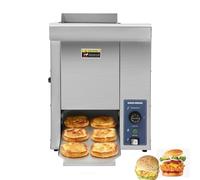Máquina Comercial para Tostar Hamburguesas, Tostadora Vertical de Pan de Hamburguesa de Acero Inoxidable de 2000W con Temperatura y Grosor Ajustables, Máquina Eléctrica para Hornear Pan