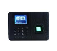 Máquina con contraseña biométrica inteligente for registrar la asistencia de los empleados, grabadora de registro de entrada, pantalla LCD TFT de 2,4 pulgadas, CC de 5V para pequeñas empresas