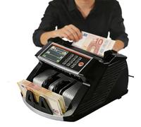 Máquina Contadora De Billetes,Contador De Billetes Con Valucount,Con Detección De Billetes Falsos Uv/Mg,900 Billetes/Min,Con Pantalla Led,Compatible Con Usd/Eur/Gbp,Modos De Suma Y Lote