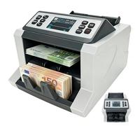 Máquina Contadora De Dinero,Contador De Billetes,Usd/Gbp/Eur,Funciones De Preajuste/Acumulación/Lotes,Detección Uv/Mg,Botones/Pantalla Táctil,1000 Billetes/Min,Capacidad Para 100 Billetes Grey